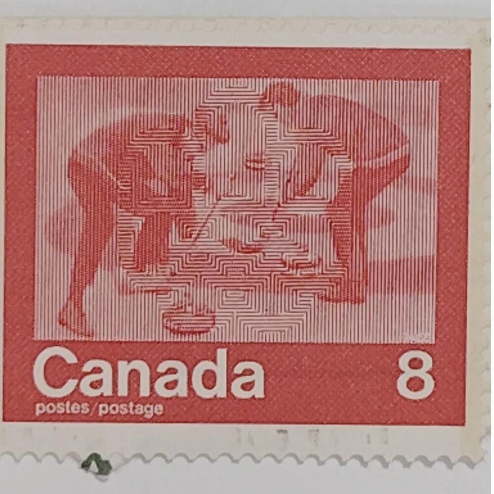 1974 Canada 8¢ Curling Stamp – Keep Fit Series – Unused – No Gum